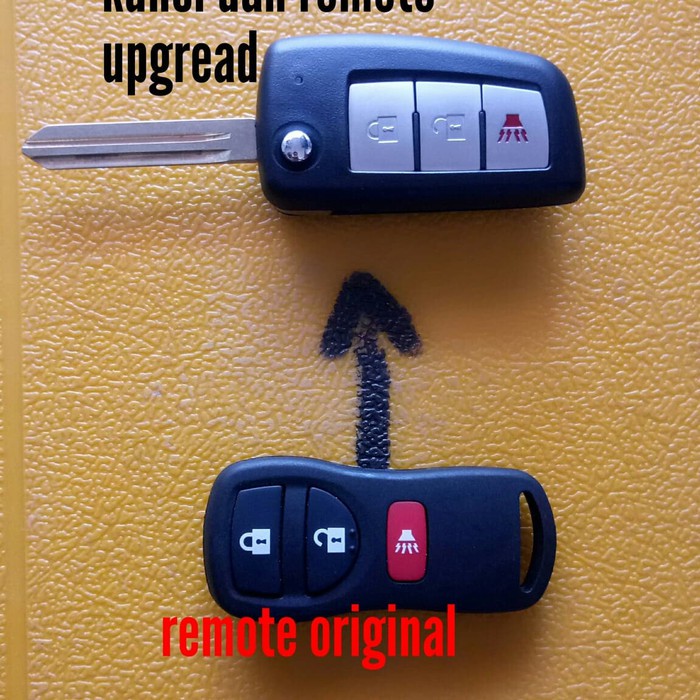 kunci plus remot flipkey nissan livina grand livina type xv xgear HWs