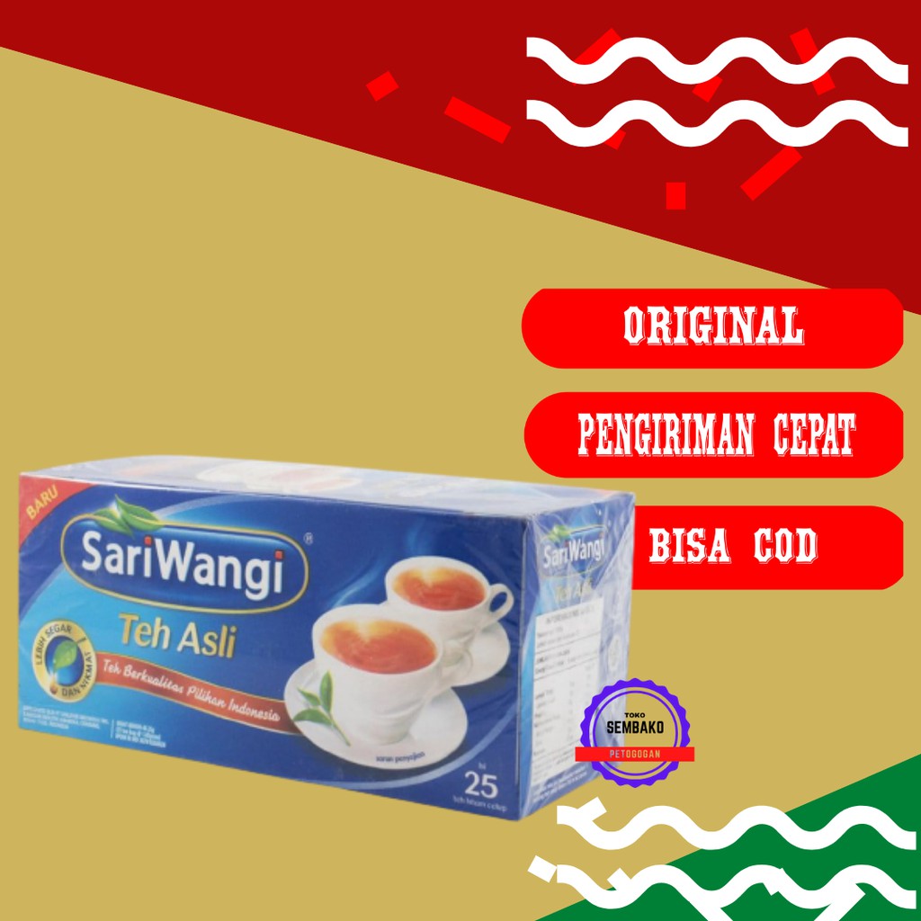 

Teh Sariwangi Celup minuman bubuk Kotak 30 Pcs Toko Sembako Petogogan