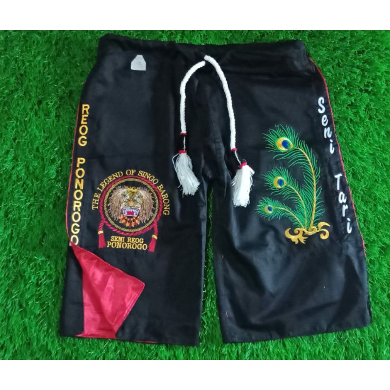 CELANA PENDEK KOMBOR REOG PONOROGO | CELANA BORDIR SINGO BARONG | CELANA WAROK 3/4 BORDIR MACAN REOG