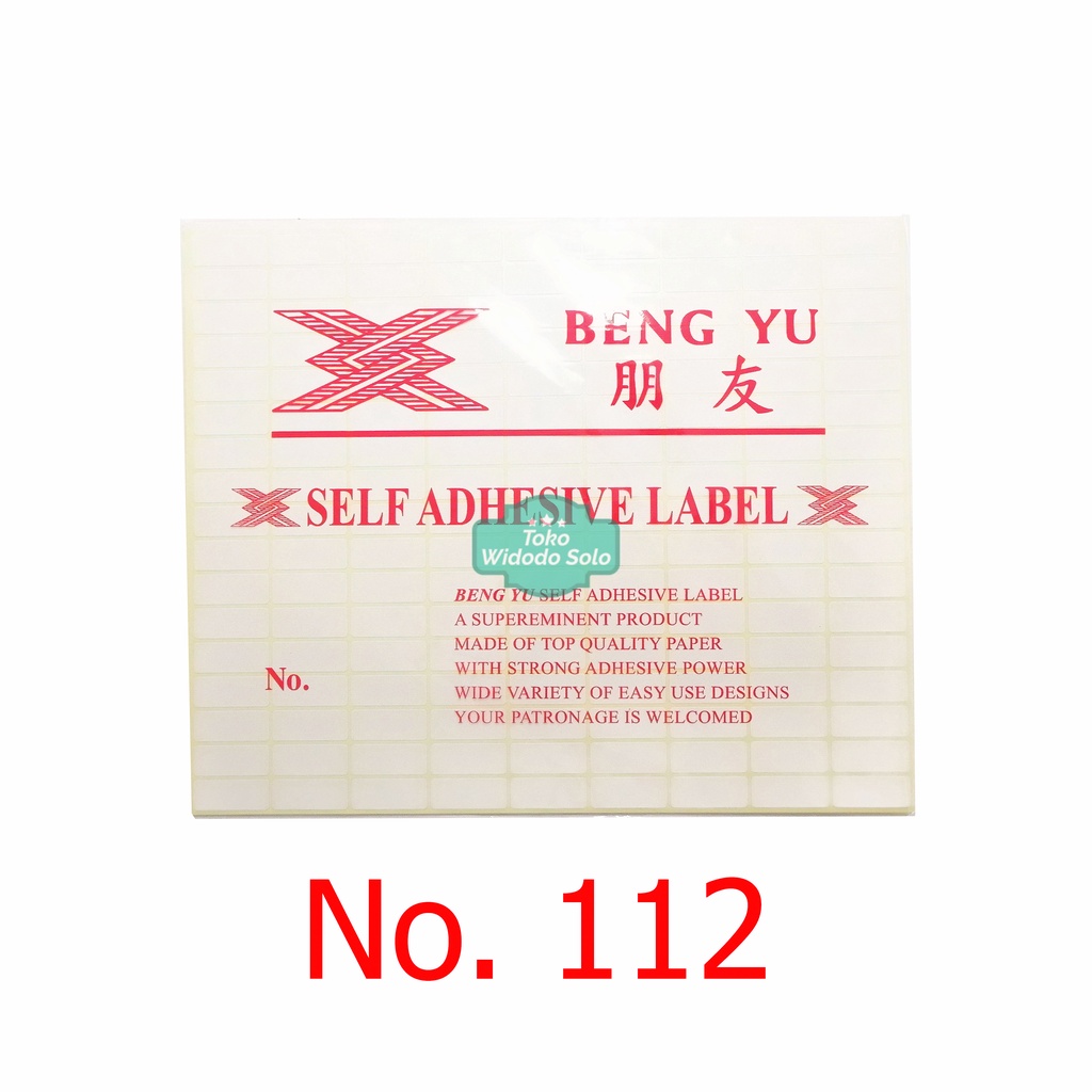 

Stiker Label No 112 Harga Nama Undangan Bengyu Self Adhesive Label 0,8x2cm - 1 Pack Isi 7 Lembar