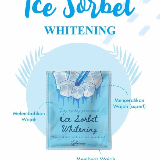 Masker bubuk ice sorbet by lea gloria 20gr (kemasan baru) | Shopee