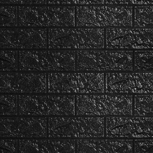 Modern Wallpaper 3d Zt0110 Brick Foam Black Wallpaper Dinding Batu Bata Hitam Shopee Indonesia