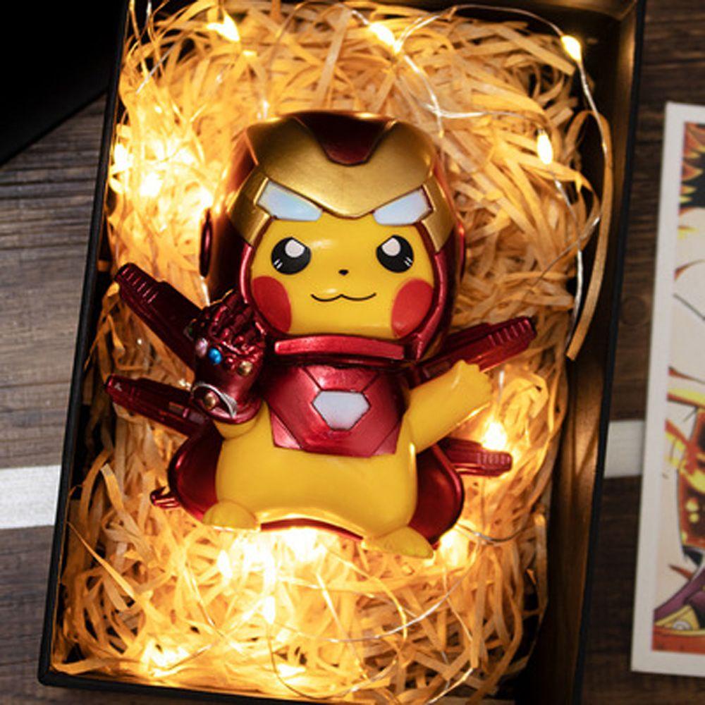 Lanfy Pokemon Action Figure Hadiah Anak Mobil Dekorasi Iron Man Koleksi Anak Kids Cosplay Pikachu