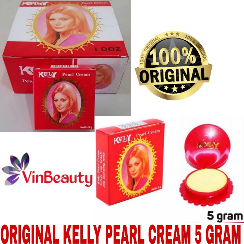 ORIGINAL KELLY PEARL CREAM 5 GRAM / KRIM WAJAH KELLY WHITENING CREAM 5 G