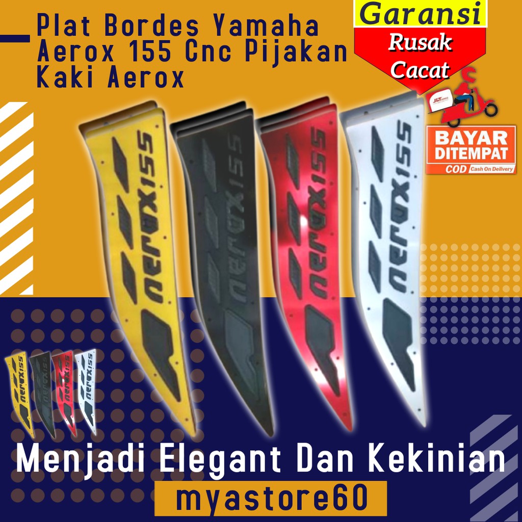 Bordes Cover Pijakan  Yamaha Aerox 155 Cnc Pijakan Kaki Aksesoris Variasi Aerox 155