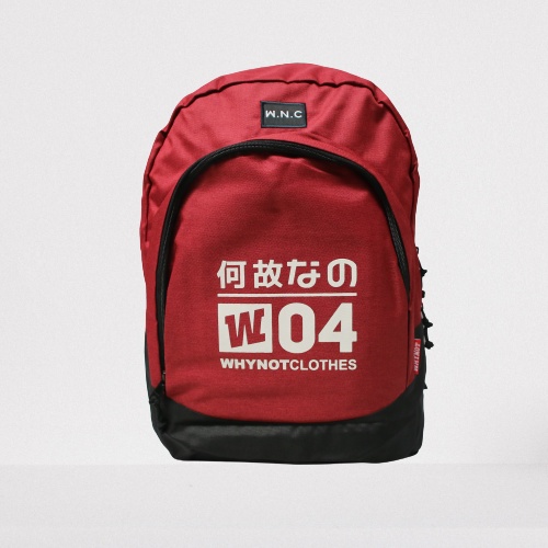 WNC - Tas pria tas punggung distro keren ori Bright Maroon