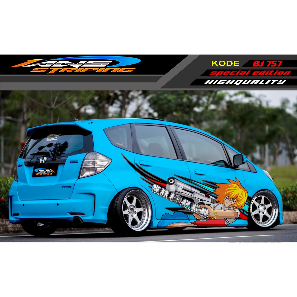 STICKER MOBIL HONDA BRIO AGYA JAZZ AVANZA YARIS / DECAL STICKER MOBIL JAZZ / STIKER MOBIL