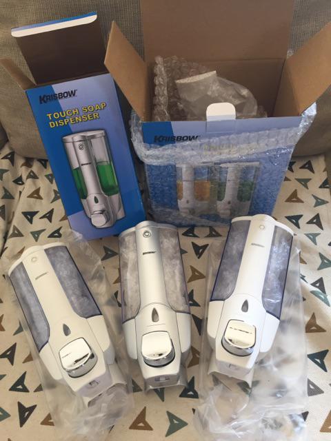 Soap / Sabun Dispenser Double Krisbow / Tempat Sabun Cair 2x380ml