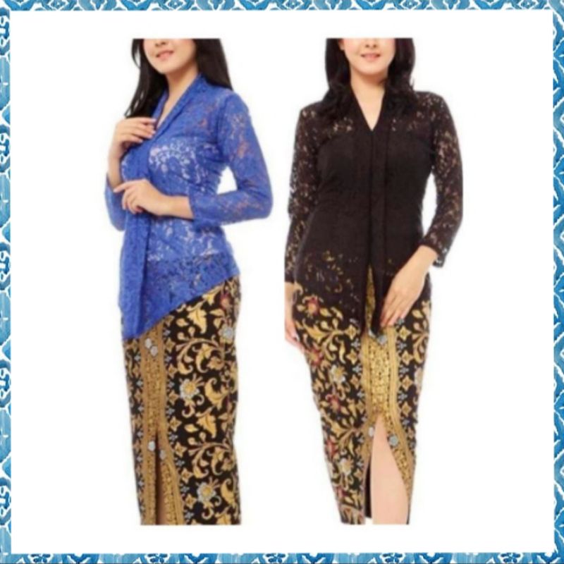 (1) Kebaya Brokat Kartini Lgn Panjang size S M L XL