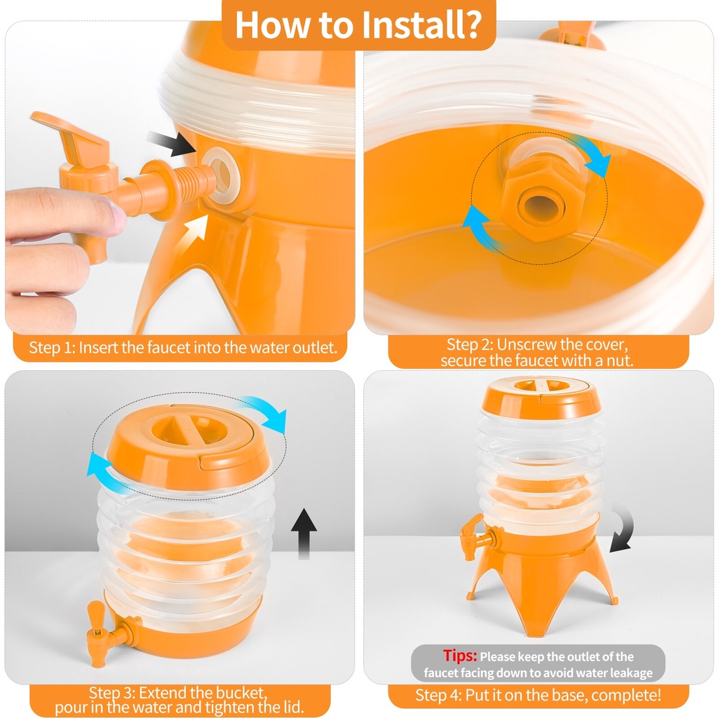 Dispenser LIPAT Air LIPAT 3.5L Dispenser Elastis Praktis Portable [premiummart]