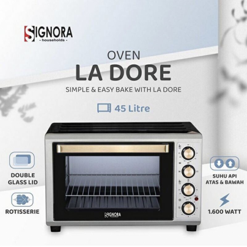 Oven La Dore Signora 45 Liter Oven Listrik FREE Hadiah Langsung