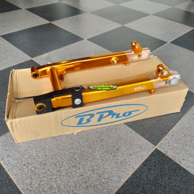 swing arm lengan ayun bpro megapro gl pro max cb 100 gold kuning original bpro racing
