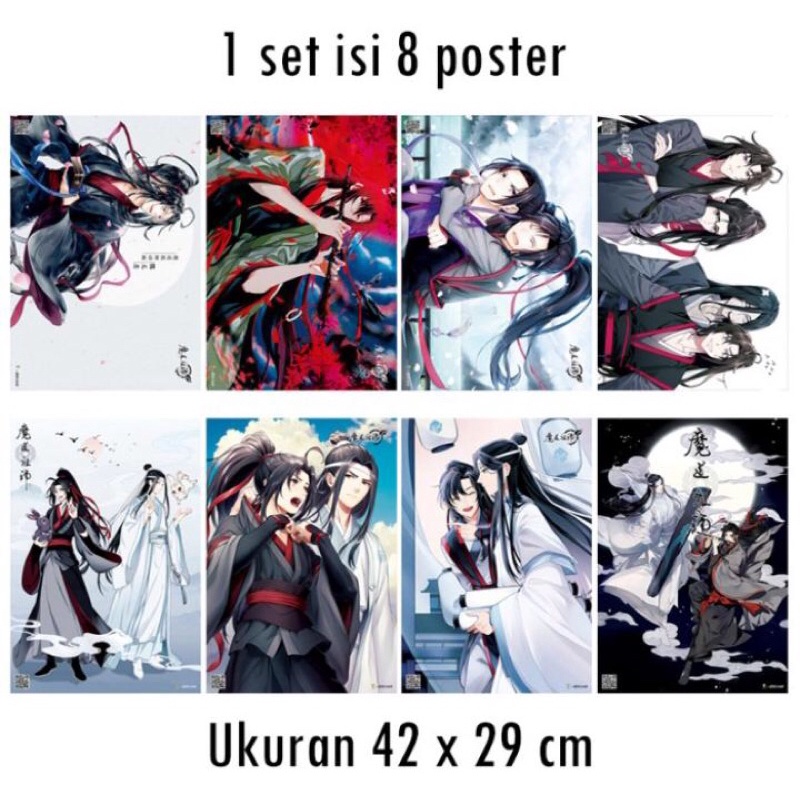 1 SET 8 POSTER SIZE A3 MO DAO ZU SHI GRANDMASTER OF DEMONIC CULTIVATION