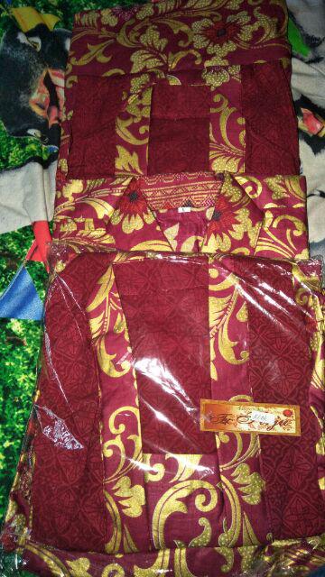 Batik Couple Kanaya Etnic Seroja Klok Kekinian Murah Wanita Tanah Abang Pakaian Kerja Setelan Batik