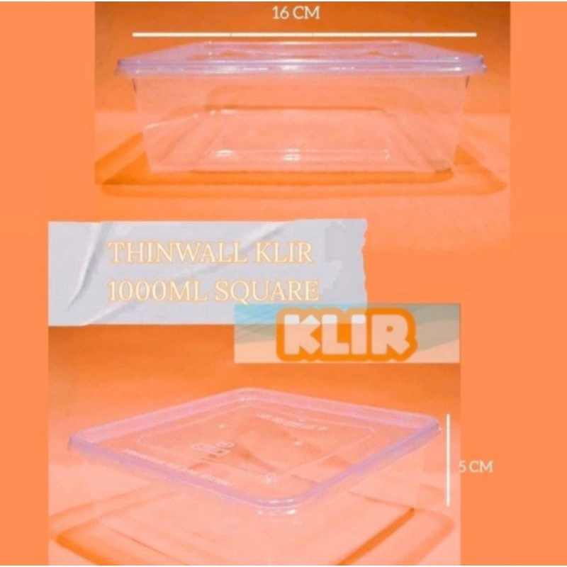 thinwall Klir 1000 ml square