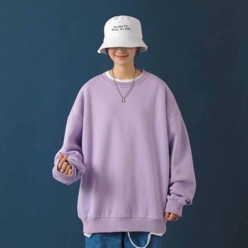 BASIC Sweater Polos Crewneck Oblong Oversize-Unisex Sweater Fashion Terkini Casual Fashion Korean Style