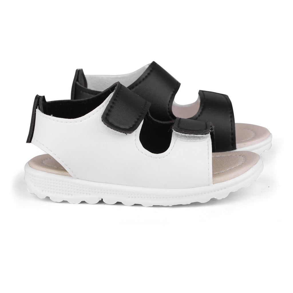 sepatu anak unisex dua warna hitam putih RDW