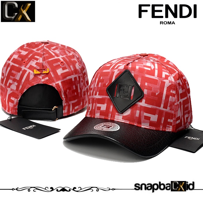 Topi Fendi Merah Hitam Premium Import CX