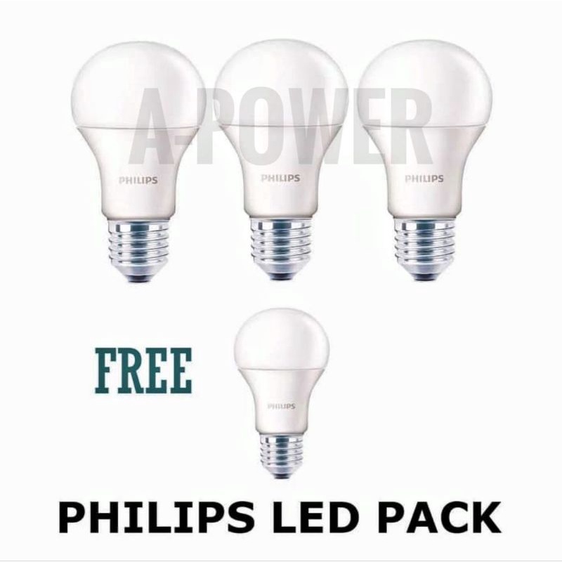 Philips - Lampu LED Bulb/Bohlam Multipack 14.5W (Putih)