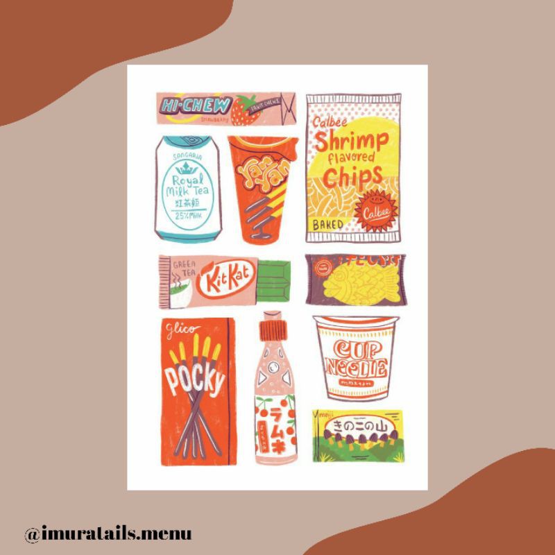 54pcs Sticker Tumblr Food 3