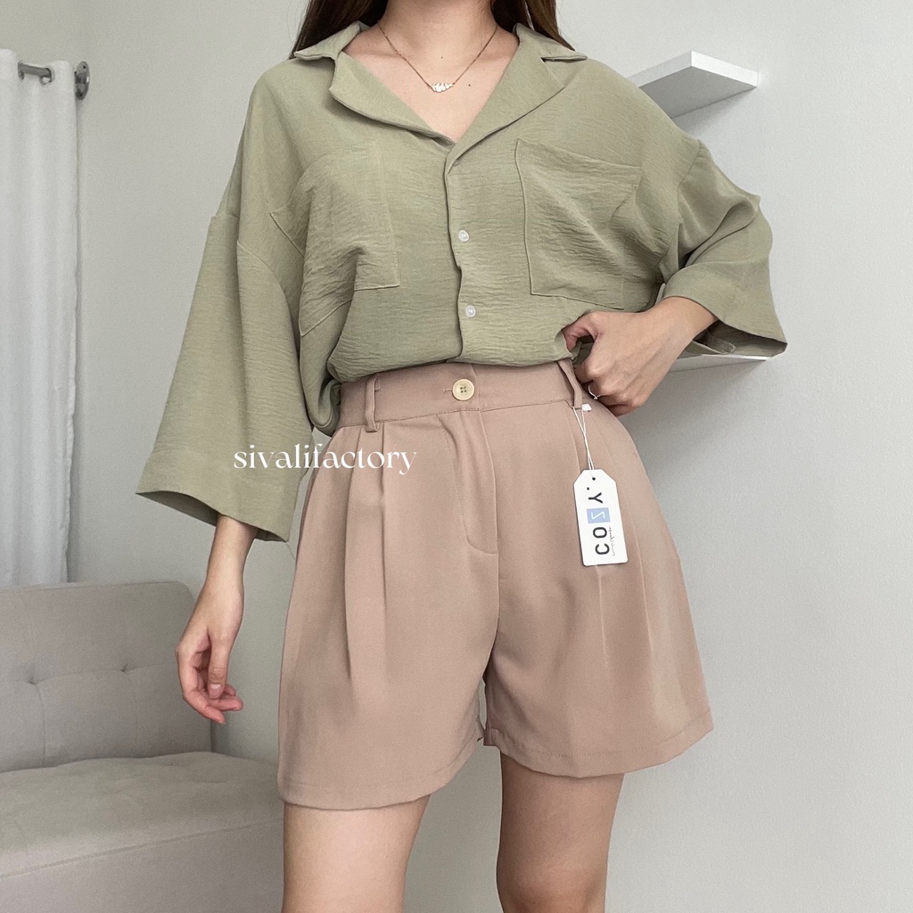 SIVALI Camille Short Pants 1945 | Celana Pendek Wanita - Loose Short Pants 1945