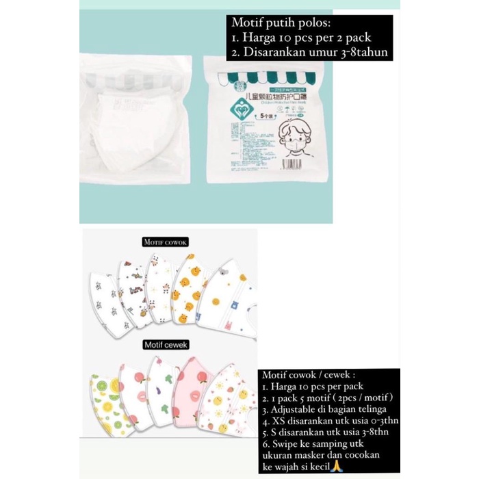 Guik | Masker Anak Duckbill 4 Ply Kids Child Mask