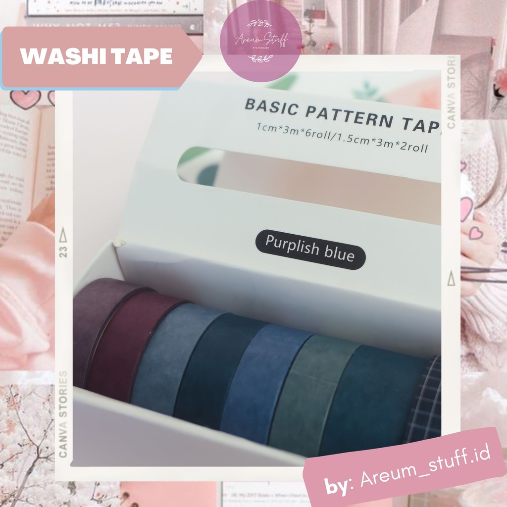 

WASHI TAPE/MASKING TAPE PATTERN BLUE