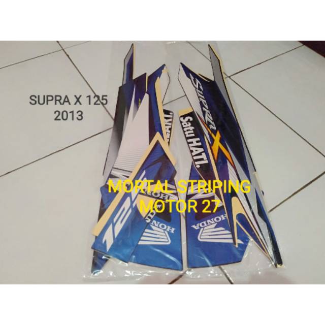 STIKER STRIPING SUPRA X 125 TAHUN 2013 LIST ORI / STANDAR