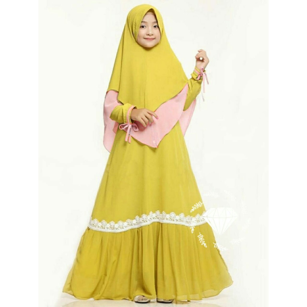 Dress Wenia - Pakaain Anak - Dress Muslim Anak Perempuan