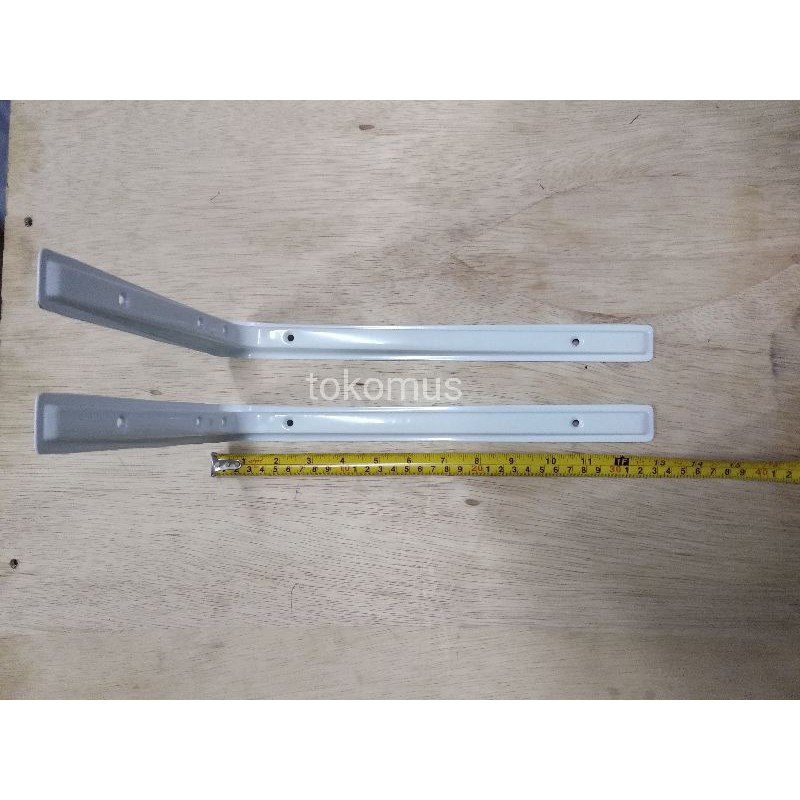 BESI SIKU RAK L DINDING 10&quot; X 12&quot; INCHI PUTIH SHELF BRACKET TEBAL PER PCS