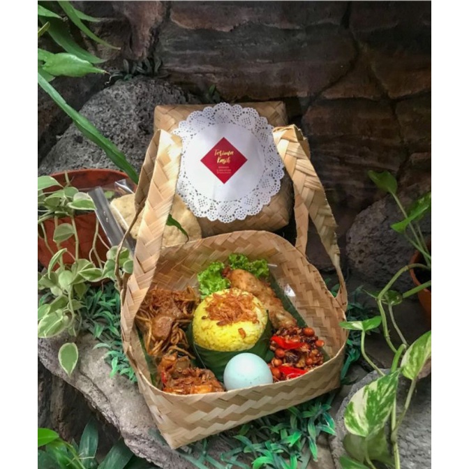 besek bambu/ besek nasi /besek jinjing 20cm