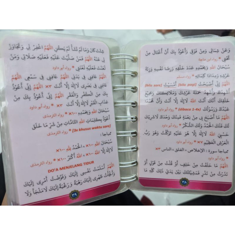 

buku doa laminating