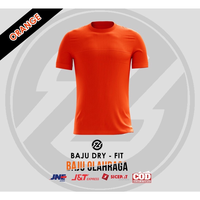 Baju kaos Dryfit Oblong Polosan Atasan Dry fit Olahraga sport pria Gym Fitness futsal bola Volly bad