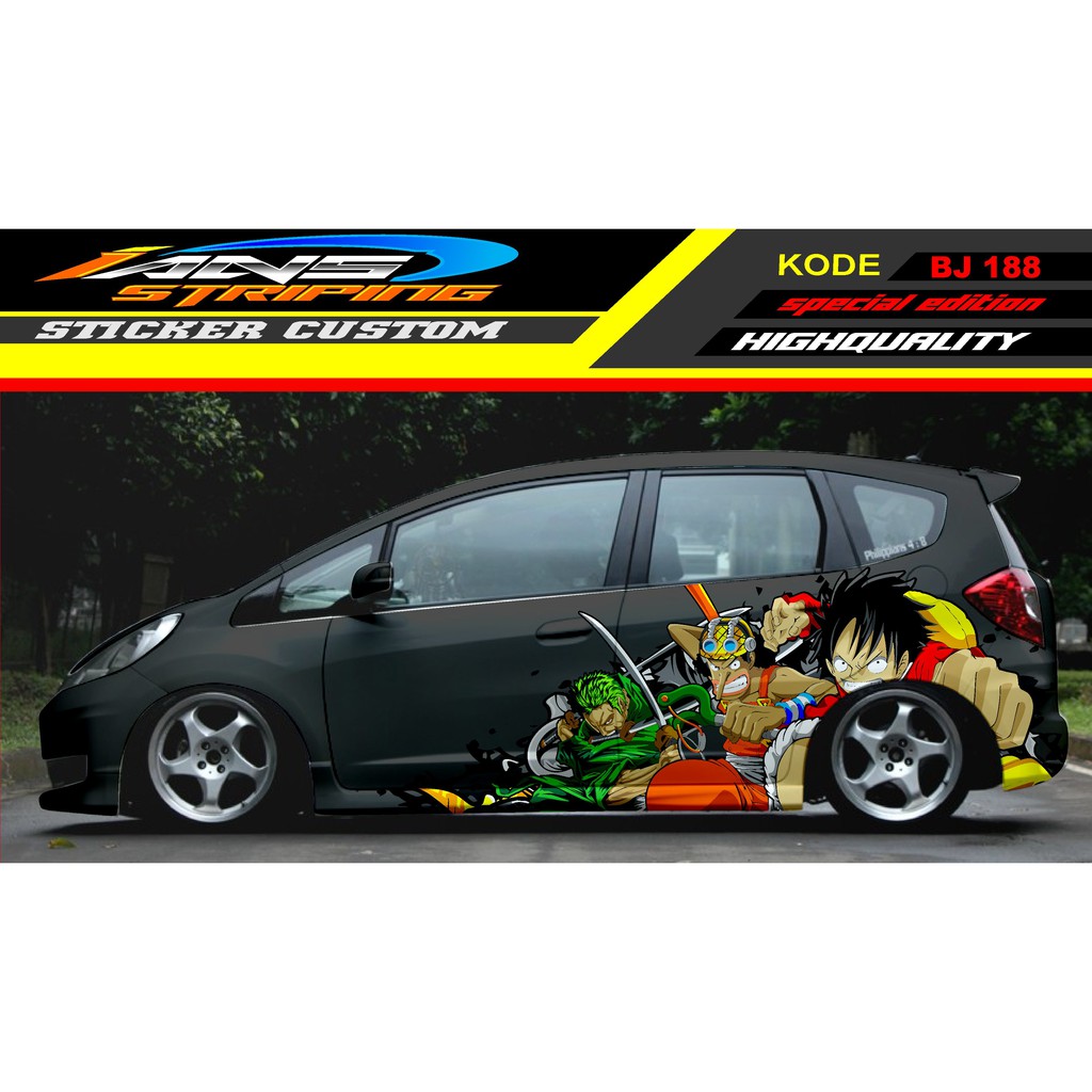 STIKER HONDA JAZZ / DECAL STICKER MOBIL / STIKER MOBIL / STIKER MOBIL BRIO, HONDA JAZZ, AGYA, AYLA