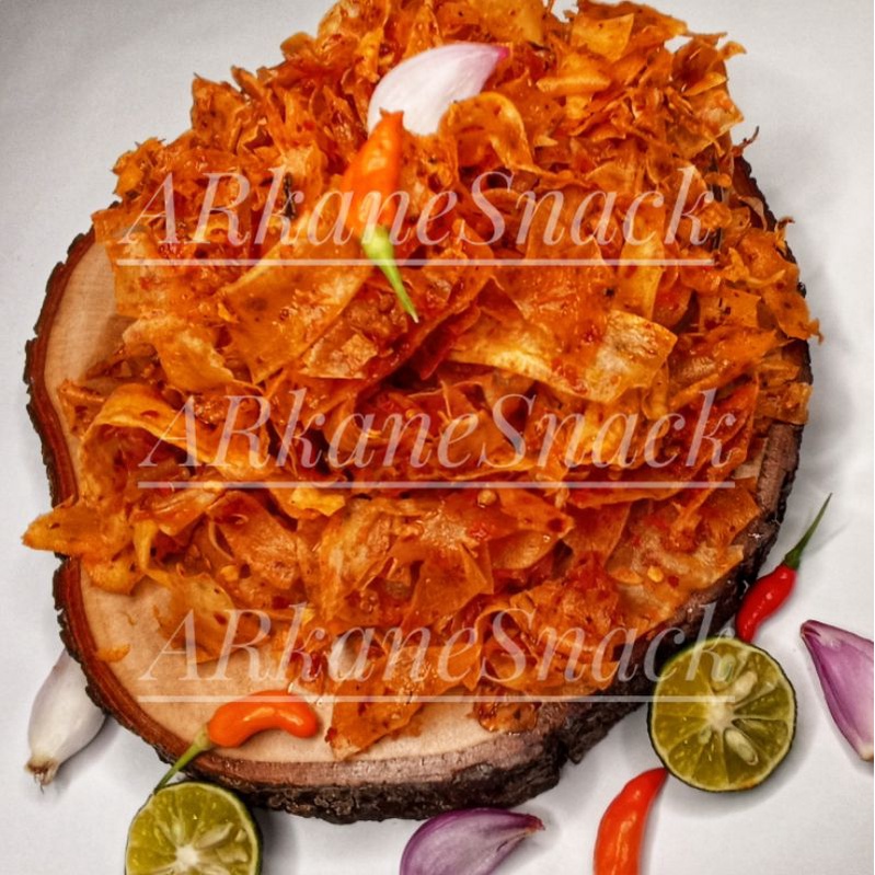 

Keripik singkong kriwil pedas gurih renyah 100gr