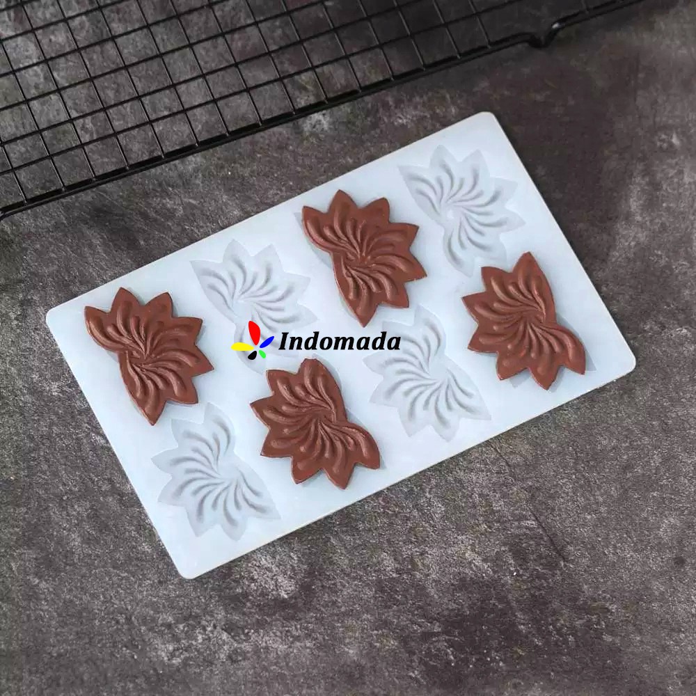 Indomada Cetakan Coklat Silikon 8 Bunga Flower Pagar Dekorasi Kue Ulang Tahun Cake Chocolate Mold