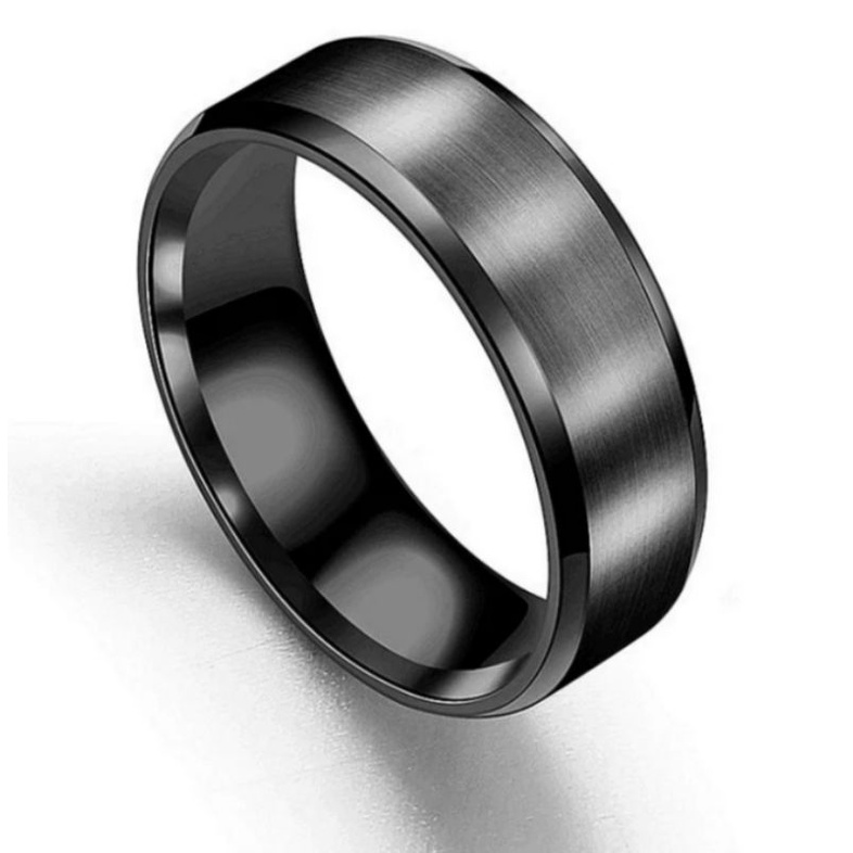 CINCIN HITAM POLOS PRIA WANITA ANTI KARAT TERMURAH