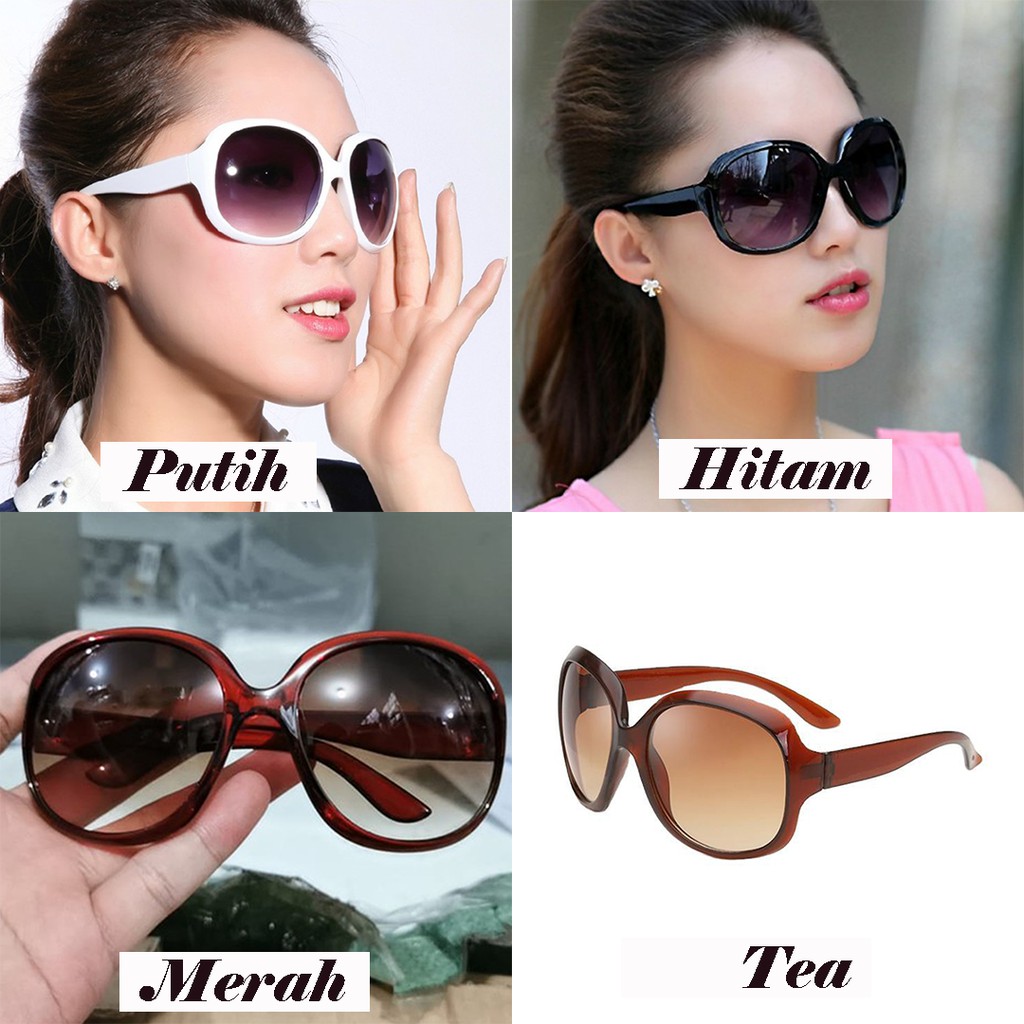 [✅COD] Kacamata Hitam Anti Radiasi Gaya Korean Style Aksesoris Fashion Sunglasses Kaca Mata Retro Polarized Photocromic Wanita Cewek Korea Murah Original