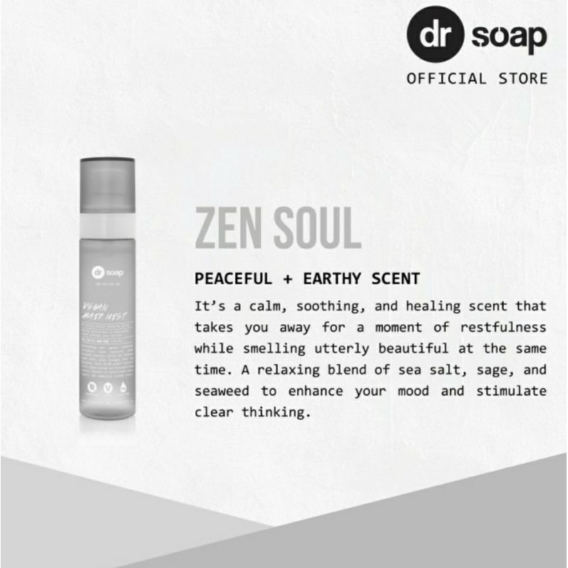 Dr. Soap Vegan Hair Mist (Zen Soul) 100ml - Dr Soap 100 ml