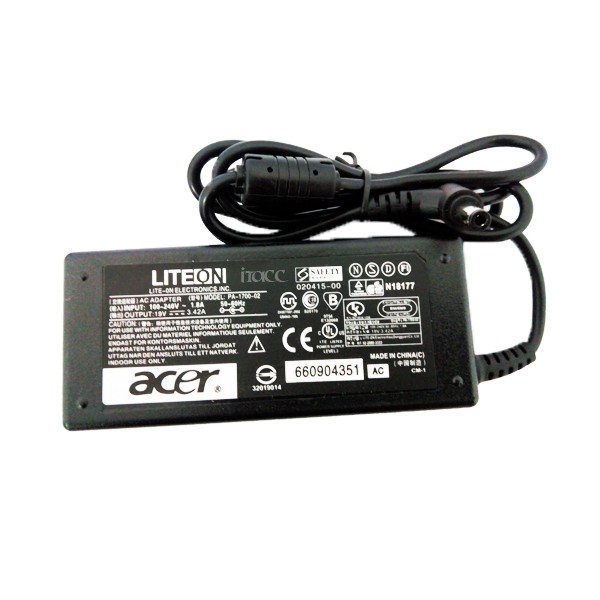 Charger Notebook Replacement for Acer 19 V - 3.42 A - Hitam