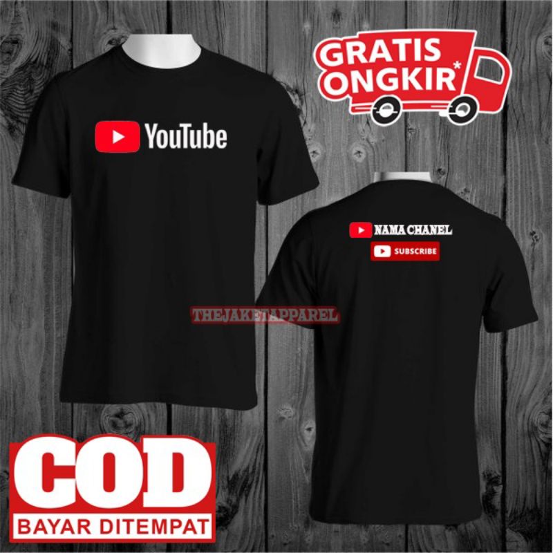 kaos costum youtube baju youtobe nama channel kaos premium distro