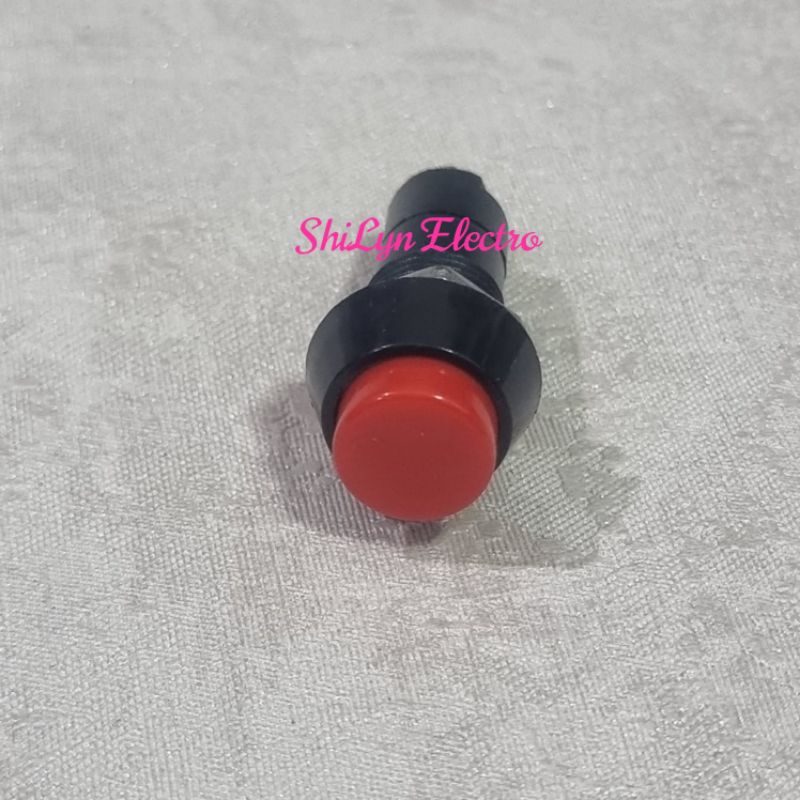 PUSH ON OFF 2P BULAT MERAH 2 PIN