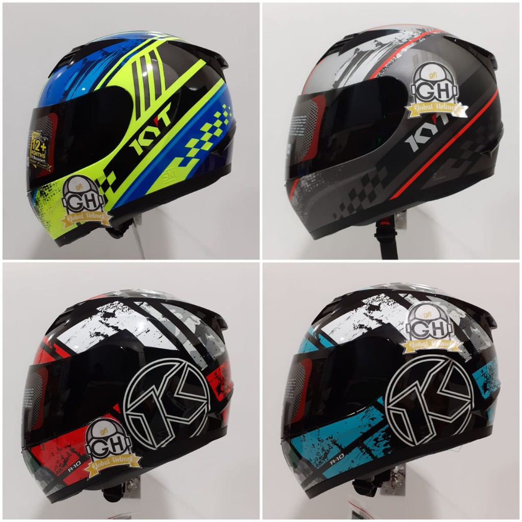 HELM KYT R10 SERIES #3 &amp; #4 ALL VARIANT R-10 KYT R-10 SMOKE VISOR