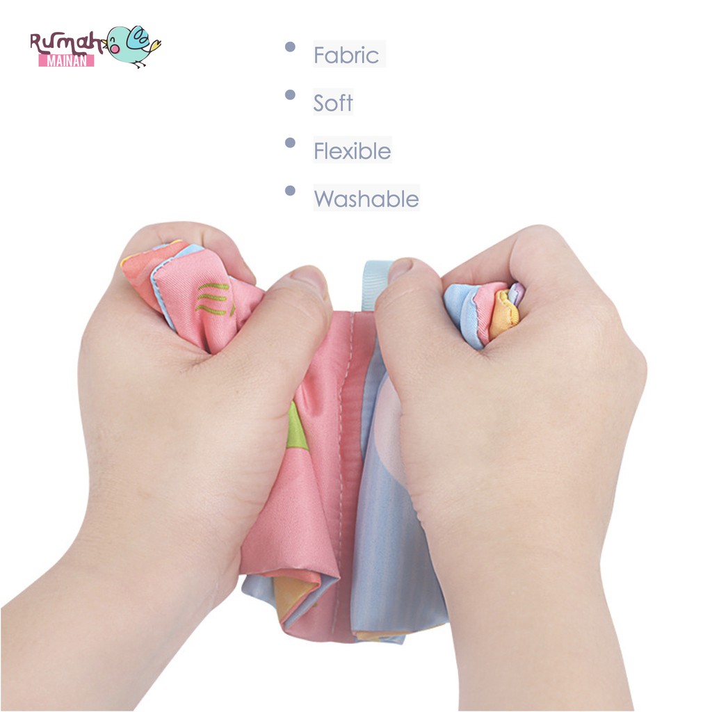 [Rumah MAINAN] Mainan edukasi Buku bayi kain/Baby first book baby birthday gift kado lahiran bayi-1