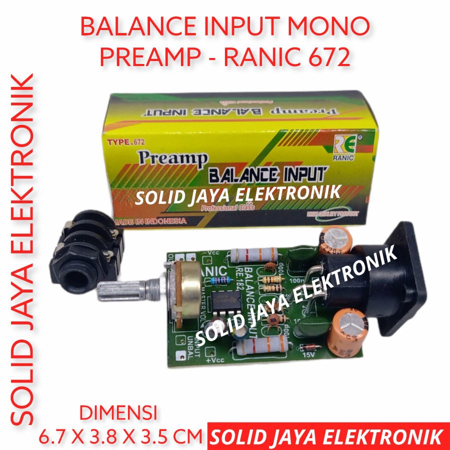 KIT BALANCE INPUT MONO PREAMP PRE AMP KIT BALANCE INPUT MONO RANIC 672 ASLI ORIGINAL