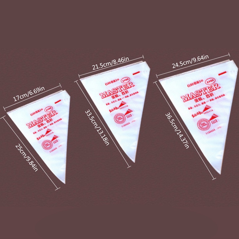 20pcs Kantong Pipa Icing Bahan Plastik Food Grade Untuk Dekorasi Kue