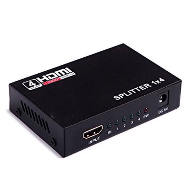 HDMI Splitter 4Port ( INPUT 1 PC OUTPUT  4 LAYAR MONITOR TAMPILAN SAMA )