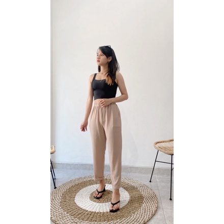 Boyfriend pants - Celana knit thermal