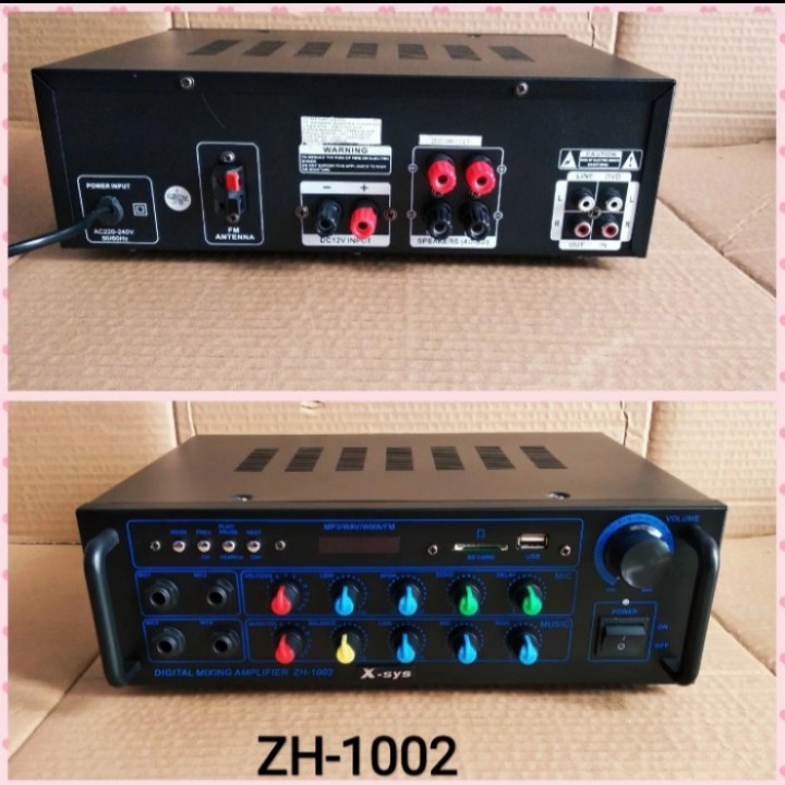 Amplifier Karaoke X-SYS ZH 1001 Bluetooth USB Amplifier X Sys ZH1001-ZH1002