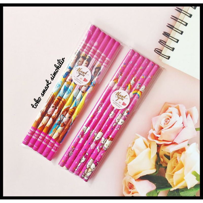 

Pensil/Pensil Karakter/Pensil 1 Set Isi 6